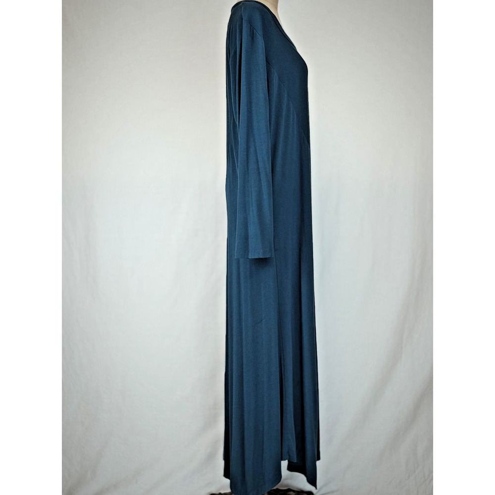 COMFY USA Navy Blue Long Sleeve Maxi Dress MODAL Womens XL #50177 - Picture 4 of 8